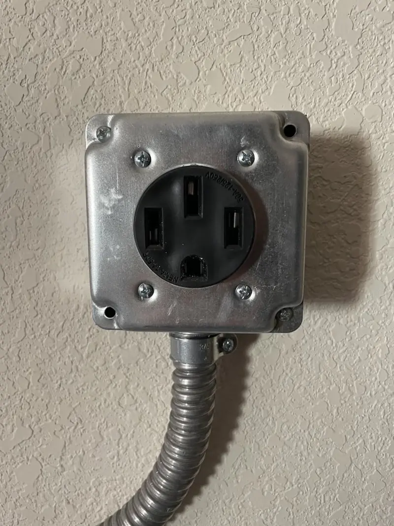 NEMA 14-50 outlet installed for Electrical Panel Upgrade in Dos Palos